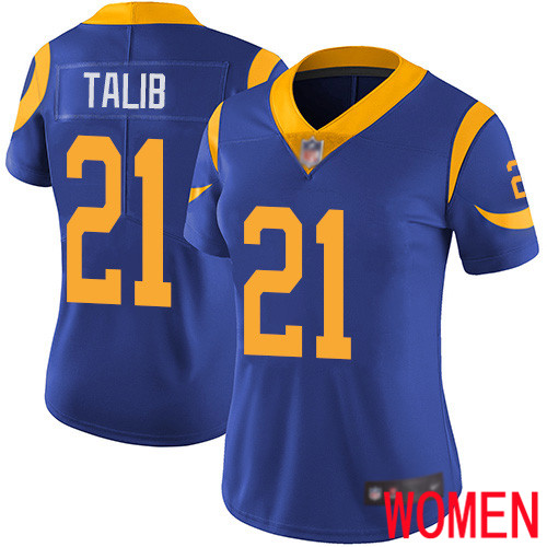 Los Angeles Rams Limited Royal Blue Women Aqib Talib Alternate Jersey NFL Football 21 Vapor Untouchable